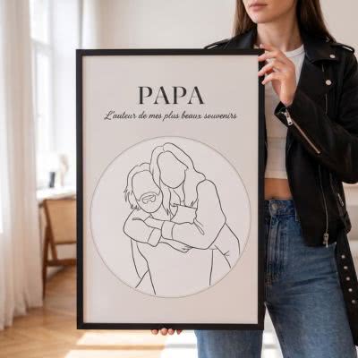 Poster IA de fête des Pères
